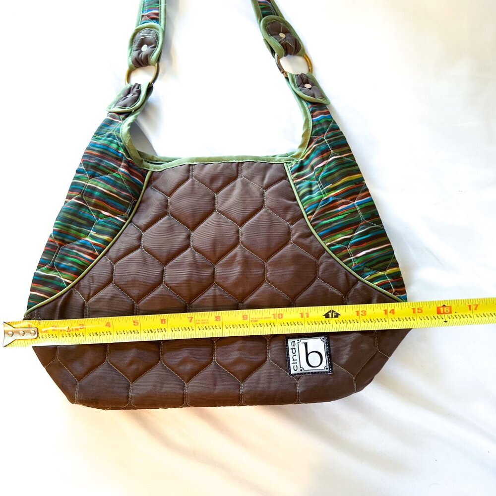 Cinda B Purse mini Hobo Tote Bag Purse Belize Brown - Picture 13 of 15